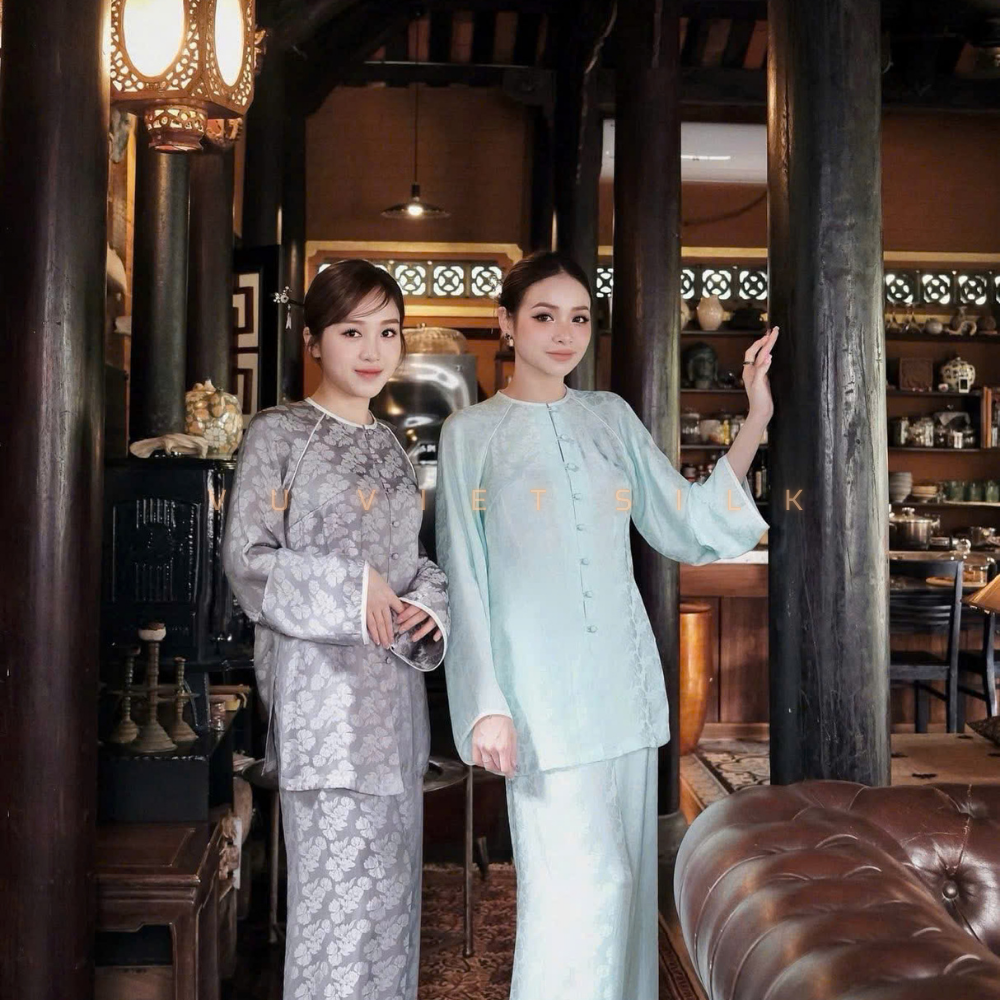 Lụa tơ tằm hoa bèo