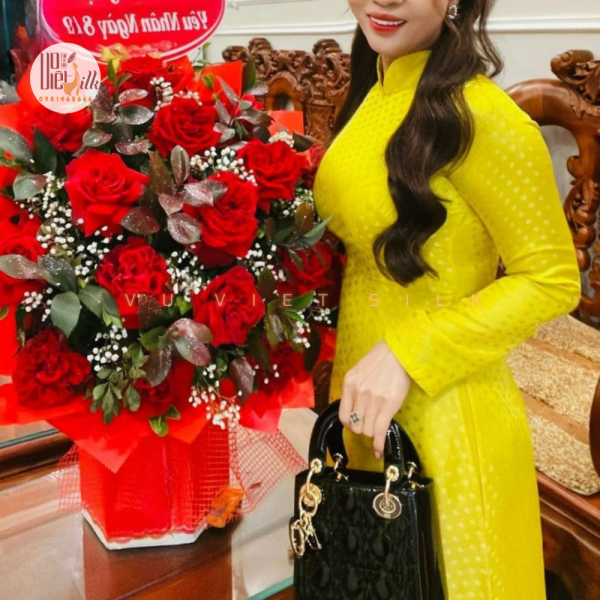 Lụa Họa Tiết Chấm Bi BI01 - Hình ảnh 2