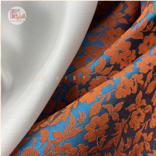 Lụa họa tiết hoa mai M