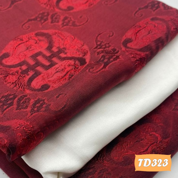 Áo Dài Dấu Eo Màu Đỏ - Hình ảnh 6
