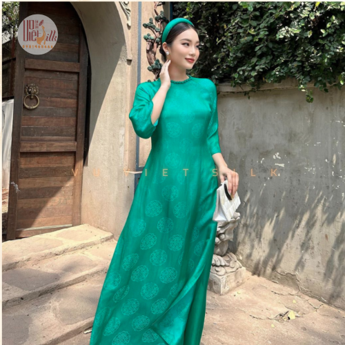 lụa tơ tằm sen tròn