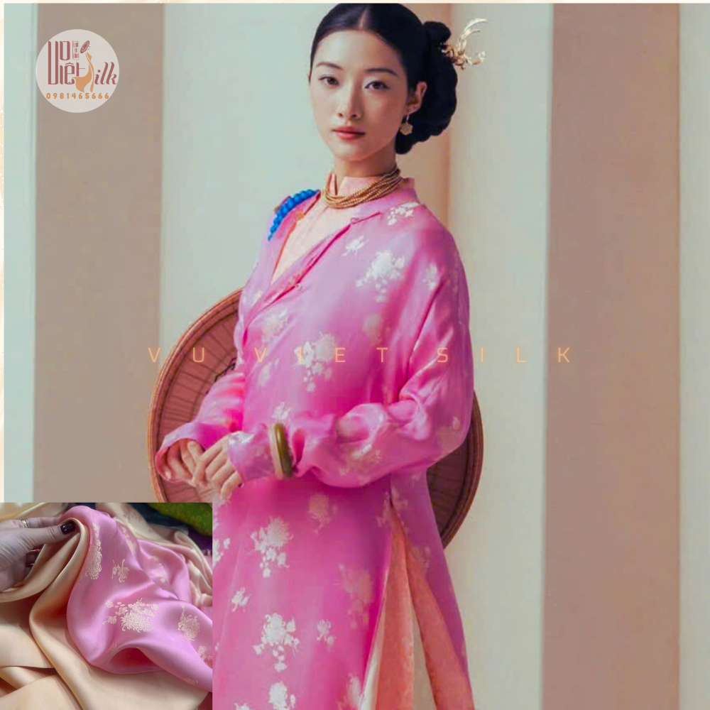 lụa tơ tằm hoa cúc đại đóa