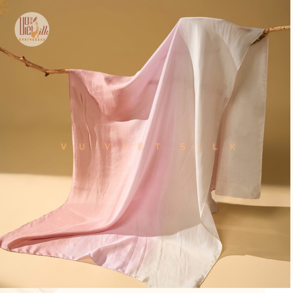 Khăn lụa tơ tằm tam sắc Nha Xá