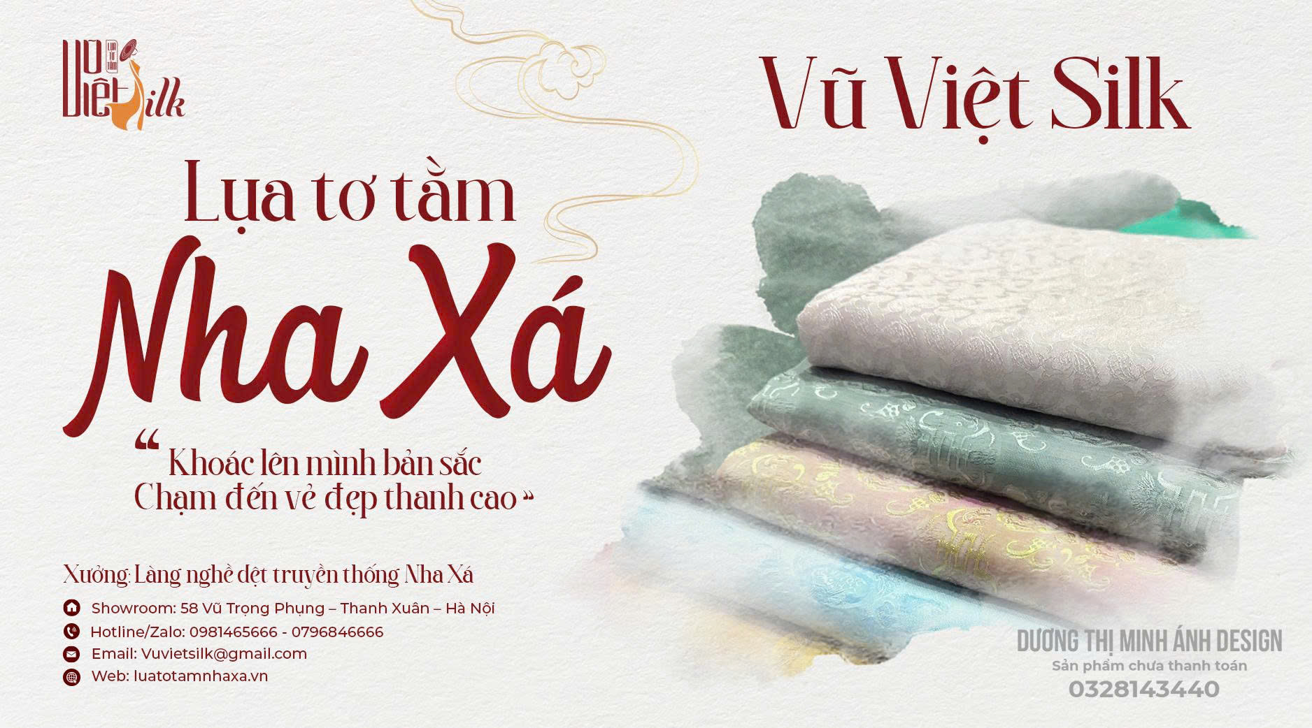 Vũ Việt Silk lụa tơ tằm Nha Xá chính gốc
